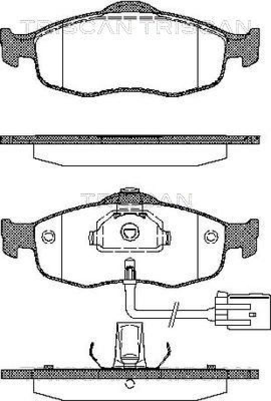 TRISCAN 8110 16160 Bremsbelag Vorne für Ford Mondeo