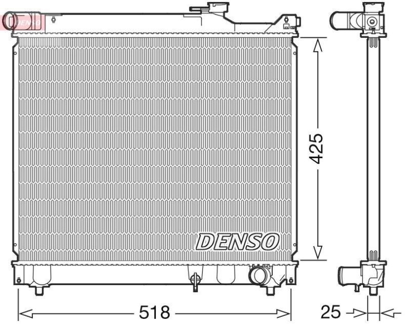 DENSO DRM47037 Kühler SUZUKI GRAND VITARA I (FT, HT) 2.0 TD 4x4 (SQ 420D) (98-03)