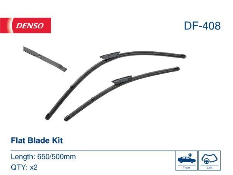 DENSO DF-408 Wischer Flat Blade KIT CITROËN JUMPY Van (V_) 2.0 BlueHDi 120 (16-)