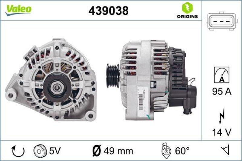 VALEO 439038 Generator Neu - ORIGINS