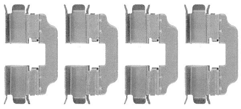 HELLA 8DZ 355 203-411 Zubehörsatz, Scheibenbremsbelag für RENAULT