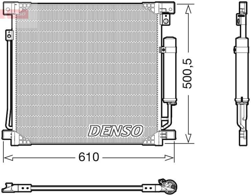 DENSO DCN45013 Kondensator A/C MITSUBISHI L200 / TRITON (KJ_, KK_, KL_) 2.4 DI-D 4WD (14-)