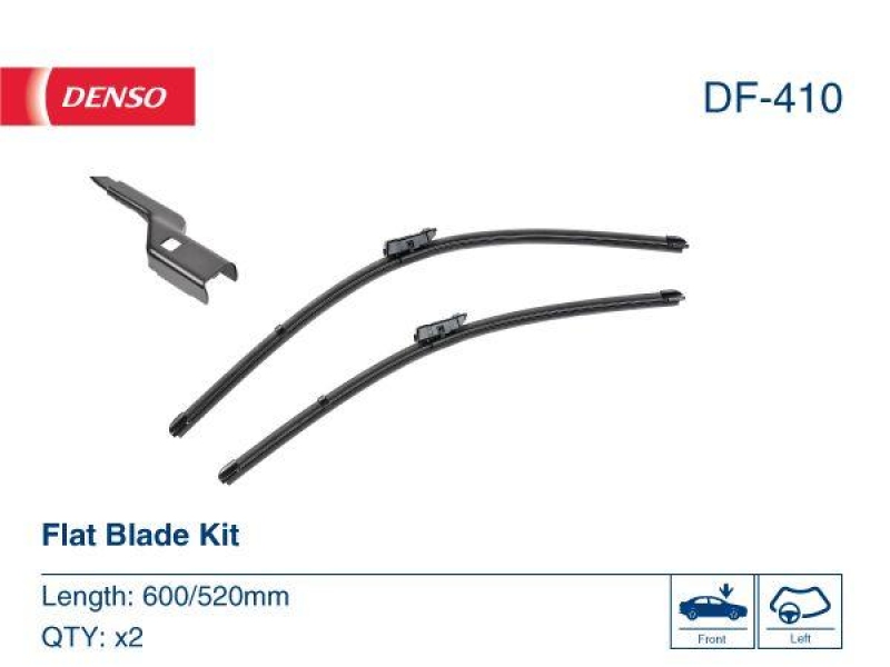 DENSO DF-410 Wischer Flat Blade KIT SKODA KODIAQ (NS7, NV7, NS6) 2.0 TDI 4x4 (16-)