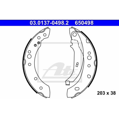 ATE 03.0137-0498.2 Bremsbackensatz 203x38mm