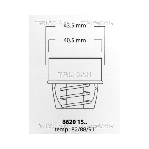 TRISCAN 8620 1582 Thermostat für Dacia, Ford, Renault (0)