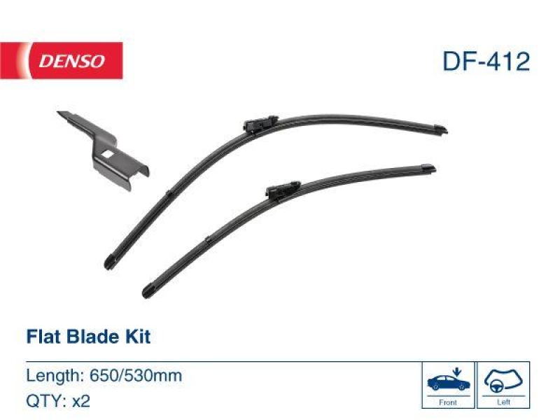 DENSO DF-412 Wischer Flat Blade KIT VW TOUAREG (CR7) 3.0 TDI (17-)