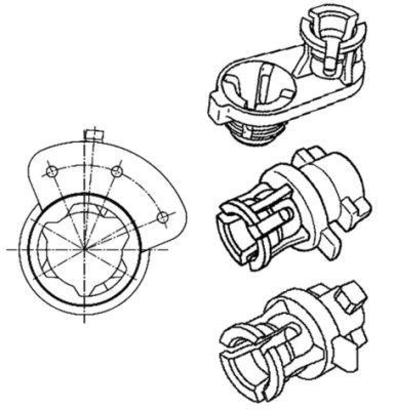 HELLA 8HG 183 586-001 Halter, Stellelement LWR