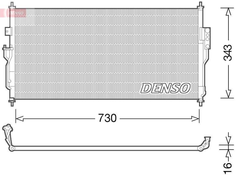 DENSO DCN46006 Kondensator NISSAN ALMERA Classic (B10) 1.6 16V 03/2006->