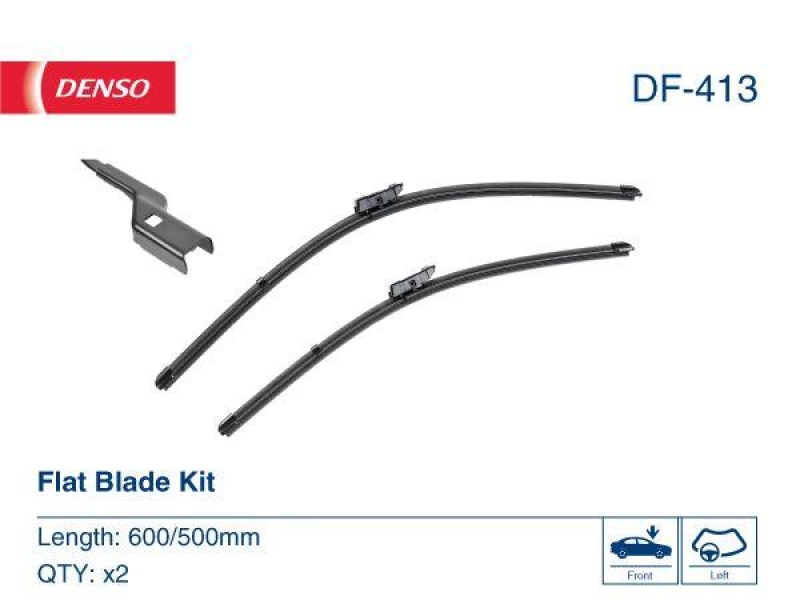 DENSO DF-413 Wischer Flat Blade KIT VOLVO XC40 (536) 2.0 D4 AWD (17-20)