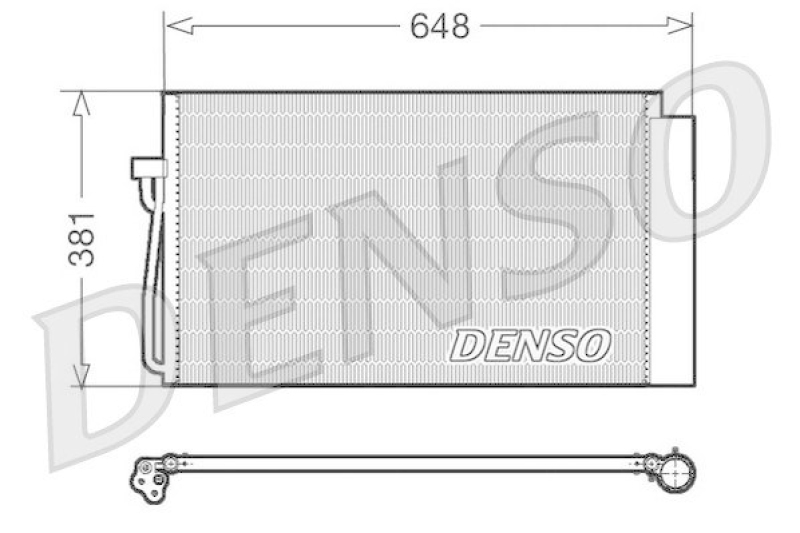 DENSO DCN05017 Kondensator A/C BMW 5 Touring (E61) 525 d (2004 - )