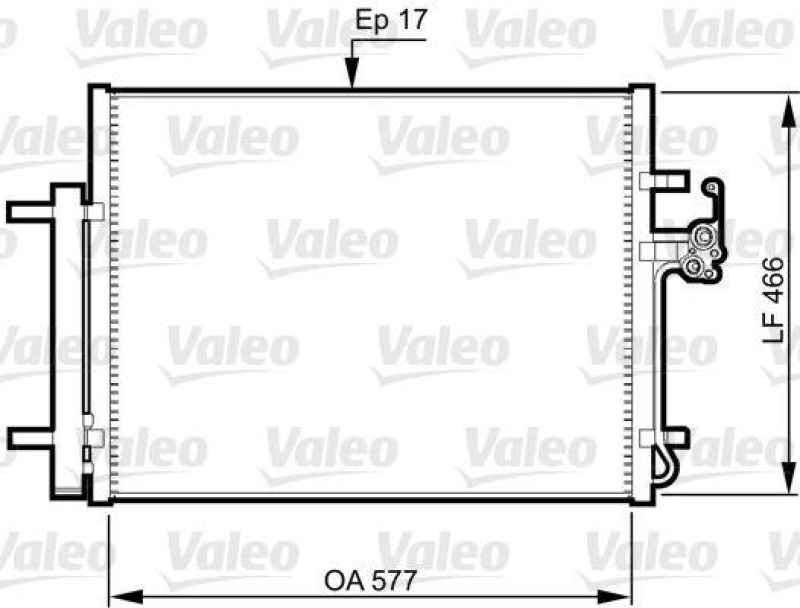 VALEO 814360 Kondensator FORD Mondeo III (2007>)