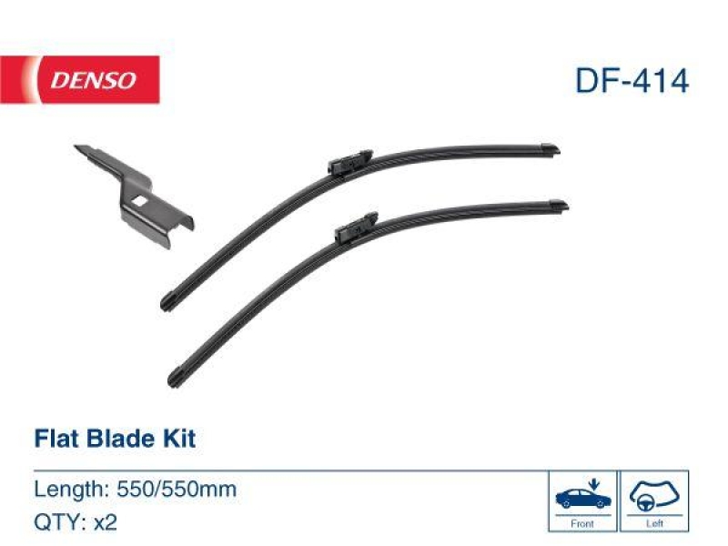 DENSO DF-414 Wischer Flat Blade KIT VW BEETLE Convertible (5C7, 5C8) 1.2 TSI (11-20)