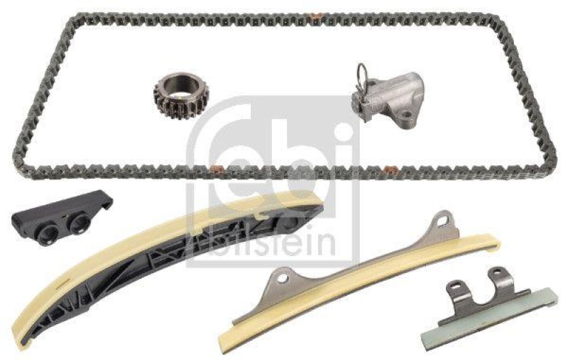 FEBI BILSTEIN 108347 Steuerkettensatz für Nockenwelle, mit Gleitschienen und Kettenspanner für HYUNDAI