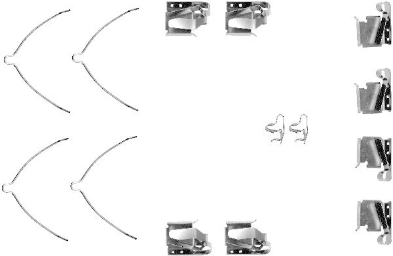 HELLA 8DZ 355 202-911 Zubehörsatz, Scheibenbremsbelag für TOYOTA MR 2 II (SW2)