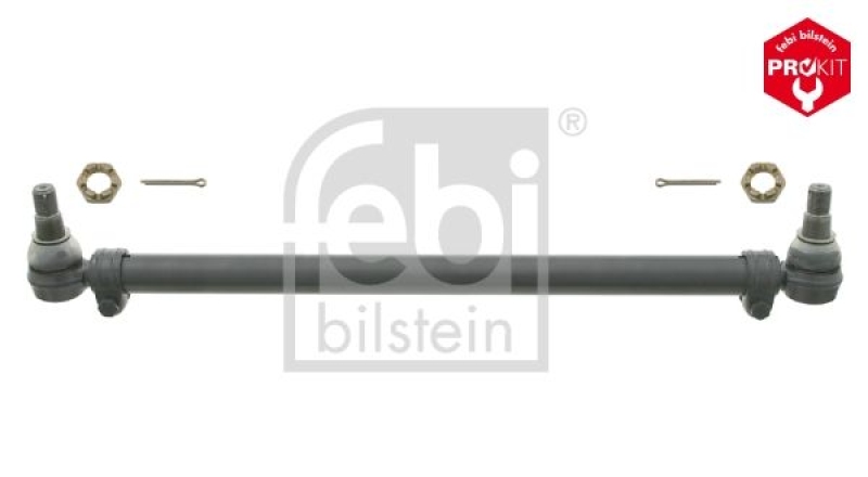 FEBI BILSTEIN 23979 Lenkstange mit Kronenmuttern und Splinten, vom 1. Lenkzwischenhebel zur 2. Vorderachse für Volvo