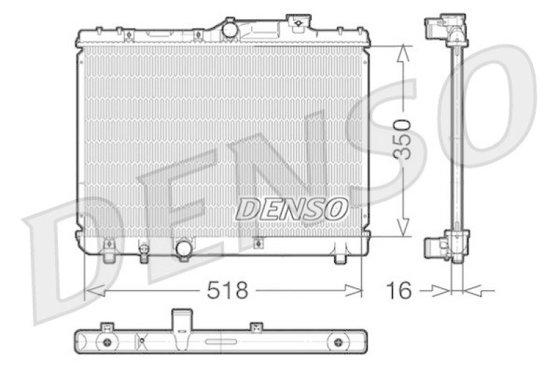 DENSO DRM50029 Kühler TOYOTA COROLLA Compact (_E11_) 1.4 (EE111_) (1997 - 2000)