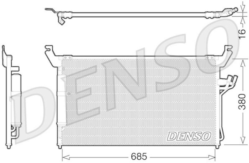 DENSO DCN46013 Kondensator A/C INFINITI FX 35 All-wheel Drive (2003 - 2008)