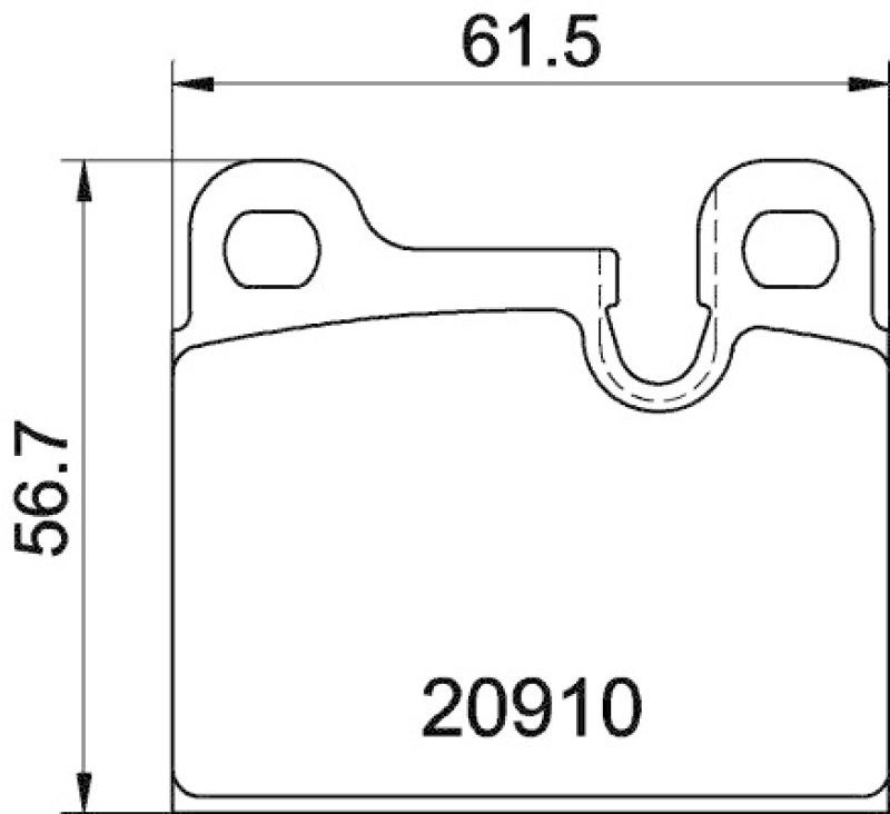 HELLA 8DB 355 008-111 Bremsbelagsatz Scheibenbremse