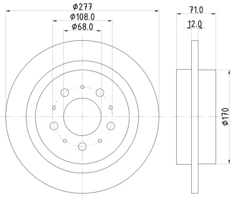 HELLA 8DD 355 107-101 Bremsscheibe 50285