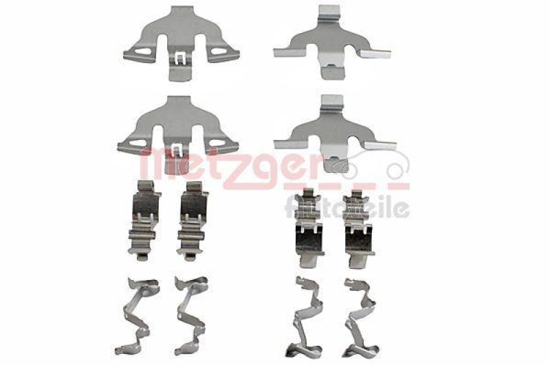 METZGER 109-0093 Zubehörsatz, Scheibenbremsbelag für AUDI/VW VA links/rechts