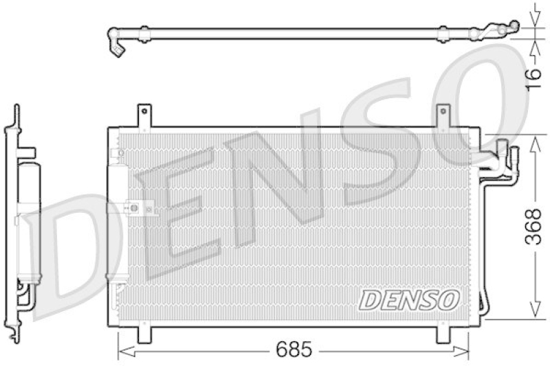 DENSO DCN46014 Kondensator A/C INFINITI G35 - COUPE