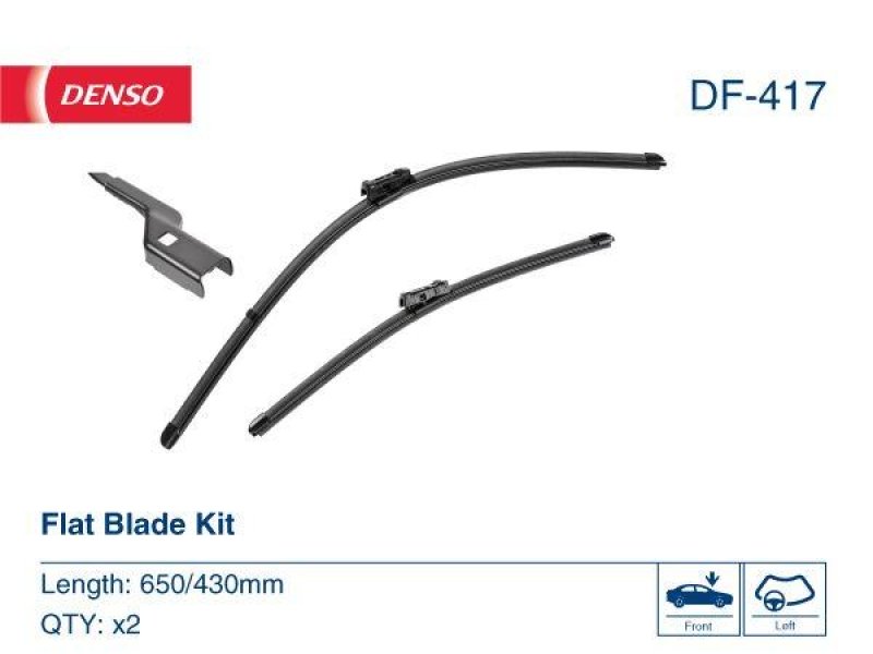 DENSO DF-417 Wischer Flat Blade KIT PEUGEOT 508 SW II (FC_, FJ_, F4_) 2.0 BlueHDi 180 (18-)