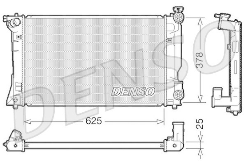 DENSO DRM50035 Kühler TOYOTA AVENSIS Estate (T25) 2.4 (2003 - 2008)