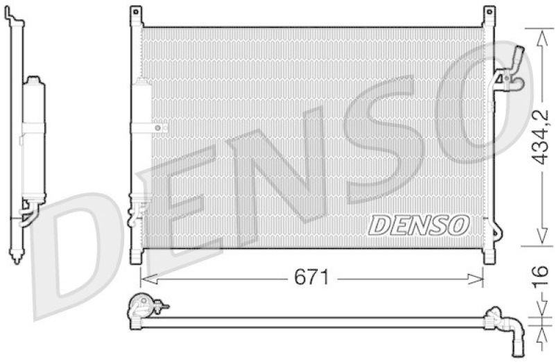 DENSO DCN46015 Kondensator A/C INFINITI M45