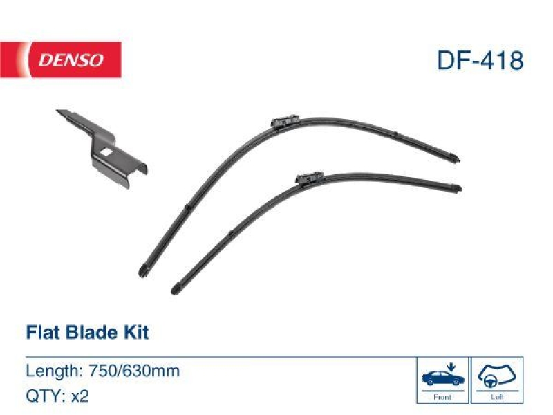 DENSO DF-418 Wischer Flat Blade KIT CITROËN DS5 2.0 HDi 165 (11-20)