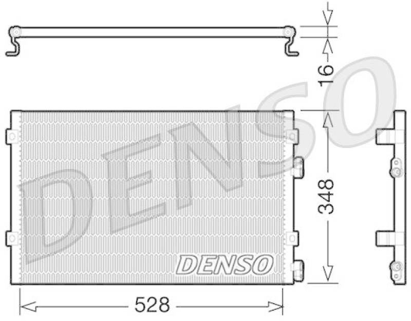 DENSO DCN06004 Kondensator A/C CHRYSLER PT CRUISER (PT_) 2.2 CRD (2002 - 2010)