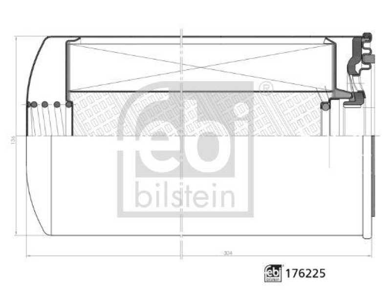 FEBI BILSTEIN 176225 Kraftstofffilter für MTU