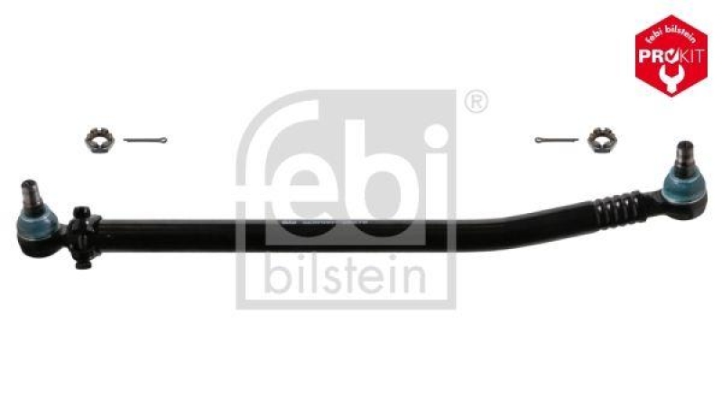 FEBI BILSTEIN 26578 Lenkstange mit Kronenmuttern und Splinten, vom Lenkgetriebe zur 1. Vorderachse für Mercedes-Benz