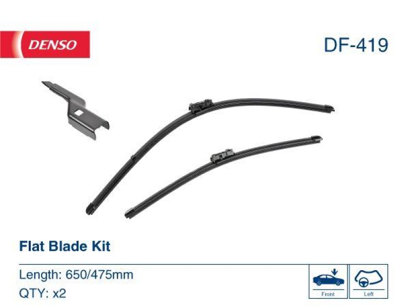 DENSO DF-419 Wischer Flat Blade KIT BMW 5 Touring (G31) 520 d 2.0 (17-)