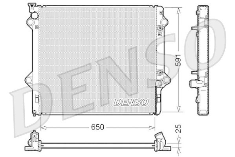 DENSO DRM50046 Kühler TOYOTA LAND CRUISER (KDJ12_, GRJ12_) 3.0 D-4D (KDJ120, KDJ125) (2002 - )