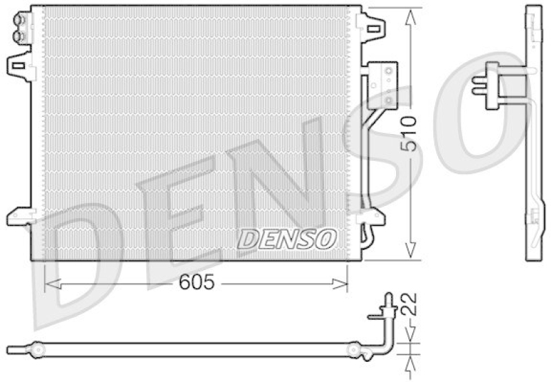 DENSO DCN06006 Kondensator A/C DODGE GRAND CARAVAN 3.3 (2007 - )