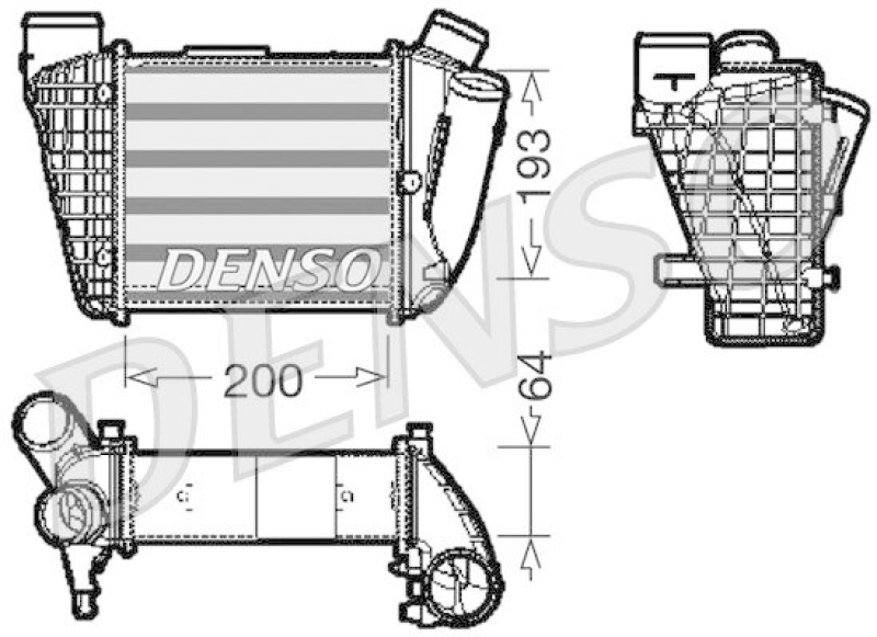 DENSO DIT02004 Ladeluftkühler AUDI A4 Avant (8E5, B6) 2.5 TDI (2002 - 2004)