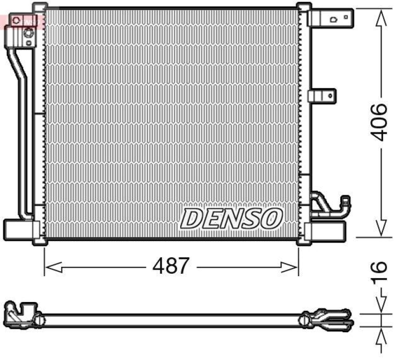 DENSO DCN46018 Kondensator NISSAN JUKE (F15) 1.6 DIG-T 4x4 06/2010->