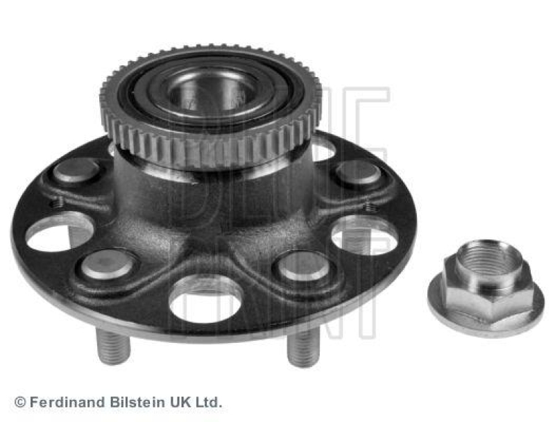 BLUE PRINT ADH28355 Radlagersatz mit Radnabe, ABS-Impulsring und Achsmutter für HONDA