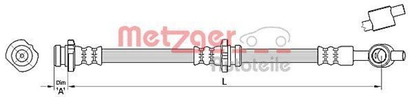 METZGER 4110384 Bremsschlauch f&uuml;r NISSAN VA links