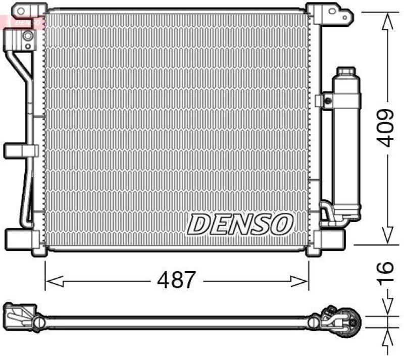 DENSO DCN46019 Kondensator NISSAN JUKE (F15) 1.5 dCi 06/2010->