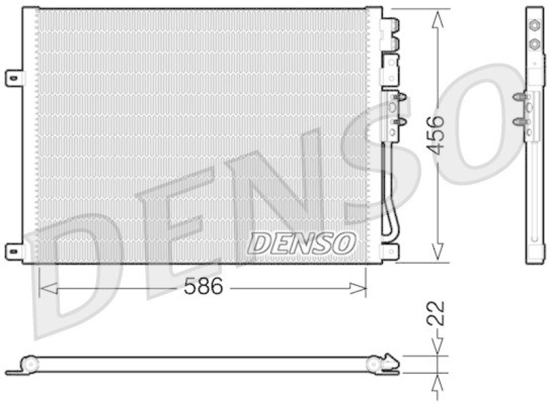 DENSO DCN06009 Kondensator A/C JEEP GRAND CHEROKEE III (WH, WK) 3.0 CRD 4x4 (2005 - 2010)