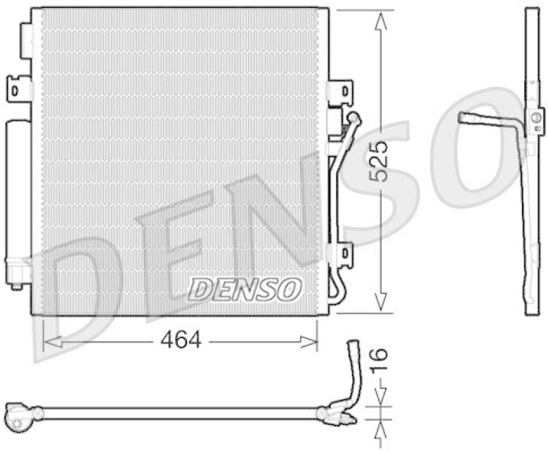 DENSO DCN06011 Kondensator A/C DODGE NITRO 4.0 4WD (2006 - 2007)