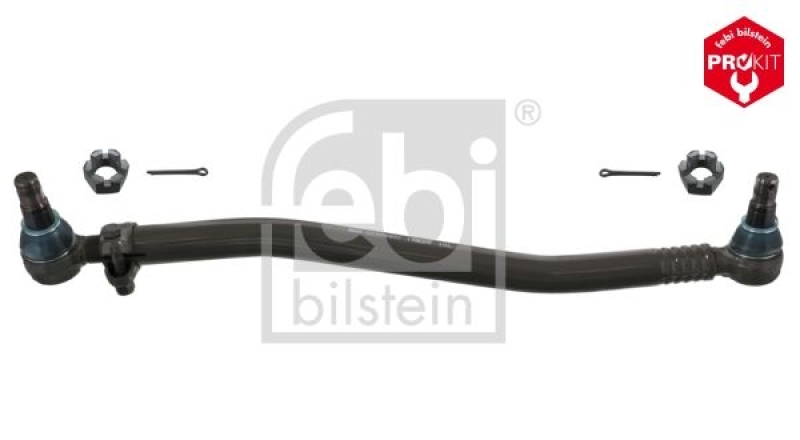 FEBI BILSTEIN 15619 Lenkstange mit Kronenmuttern und Splinten, vom Lenkgetriebe zur 1. Vorderachse für Volvo