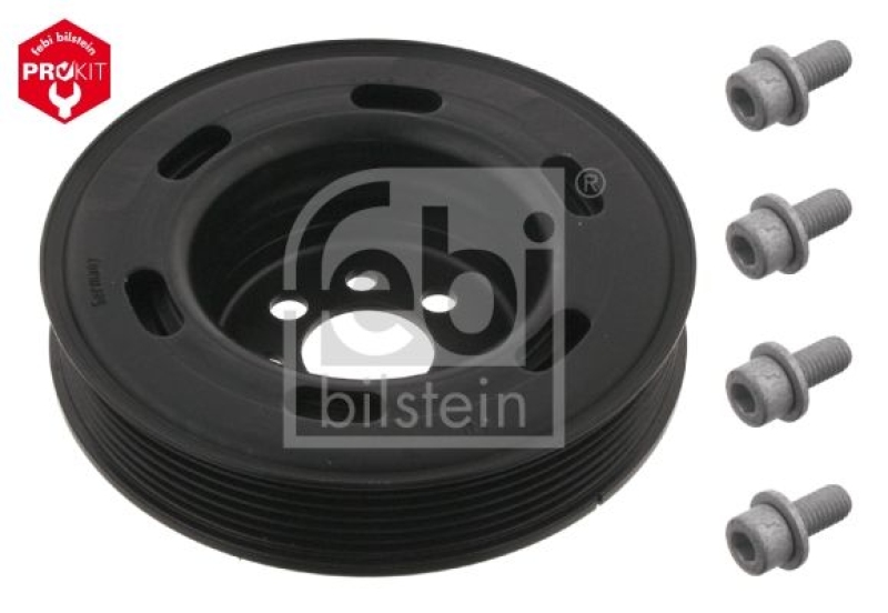 FEBI BILSTEIN 33608 Riemenscheibe (entkoppelt) für Kurbelwelle, mit Schrauben für VW-Audi