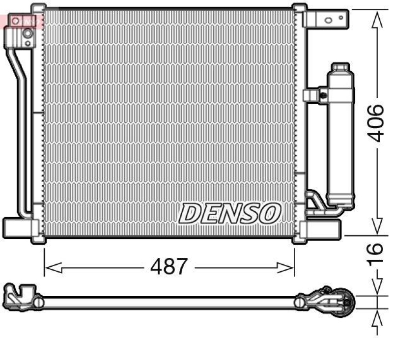 DENSO DCN46021 Kondensator NISSAN JUKE (F15) 1.5 dCi 06/2010->