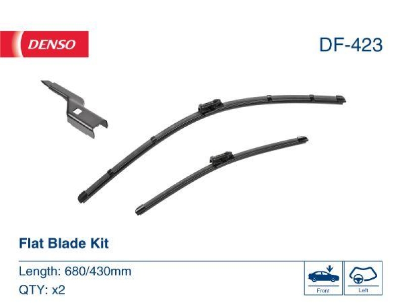 DENSO DF-423 Wischer Flat Blade KIT OPEL GRANDLAND / GRANDLAND X (A18, P1UO) 1.2 Turbo (17-)