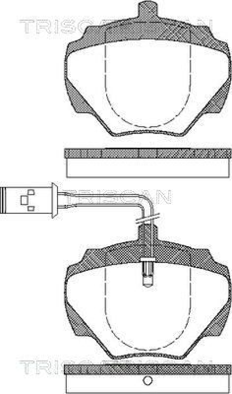 TRISCAN 8110 17007 Bremsbelag Hinten f&uuml;r Land Rover