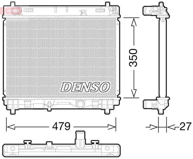 DENSO DRM50058 Kühler TOYOTA URBAN CRUISER (NSP1_, NLP1_, ZSP1_, NCP11_) 1.4 D-4D 4WD (2009 - )