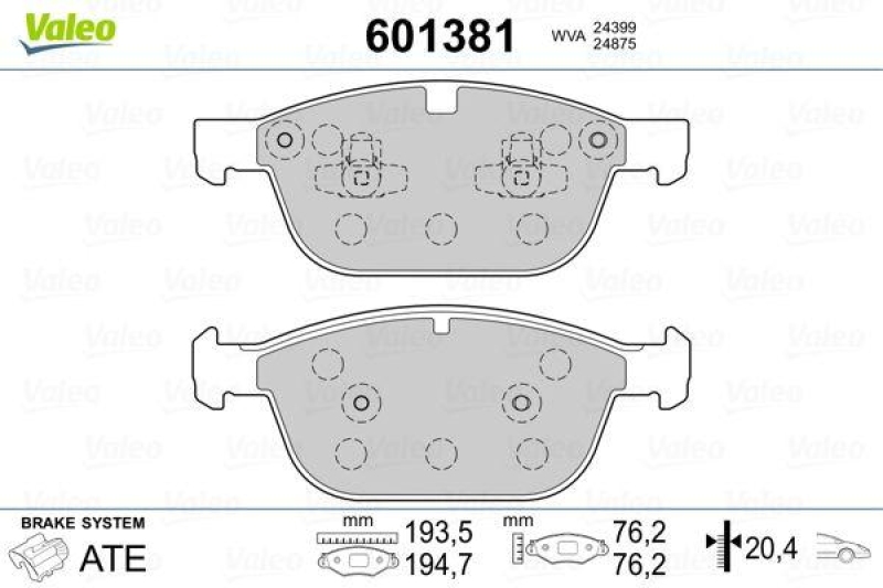 VALEO 601381 SBB-Satz PREMIUM