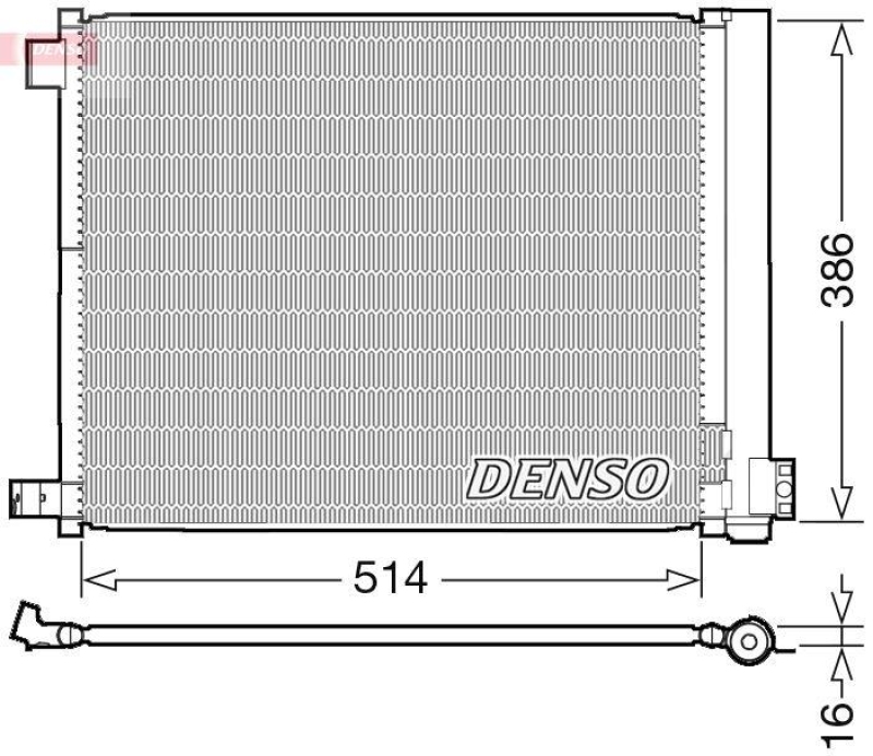 DENSO DCN46022 Kondensator NISSAN MICRA IV (K13) 1.2 DIG-S (04/2011->)